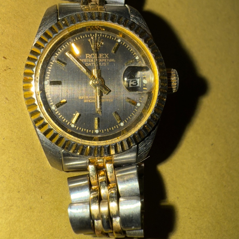 Rolex Women's Two-Tone Oyster Perpetual Gold and Silver Watch